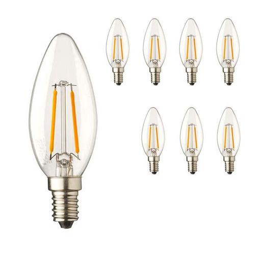 8x E14 LED lamp | Kaarslamp | 0.6 watt 2100K extra warm wit, Huis en Inrichting, Lampen | Losse lampen, E14 (klein), Nieuw, Minder dan 30 watt