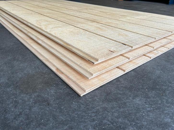 Channelply Rabat Plaat Blank 2440x1220mm - Brede Plank, Doe-het-zelf en Verbouw, Hout en Planken, Nieuw, Ophalen of Verzenden