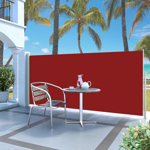 vidaXL Windscherm uittrekbaar 140x300 cm rood, Tuin en Terras, Zonneschermen, Nieuw, Verzenden