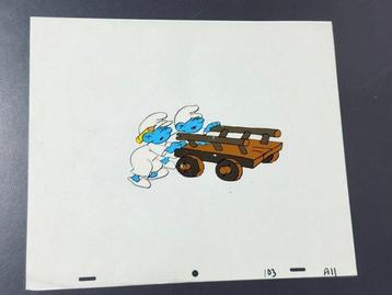 Hanna-Barbera - Originele animatiecel - The Smurfs (1981) beschikbaar voor biedingen