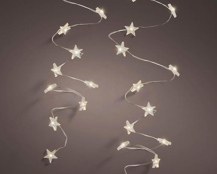 Stervormige micro led kerstverlichting, 95 cm, 20 lampjes,, Huis en Inrichting, Woonaccessoires | Kunstplanten en Kunstbloemen