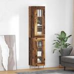 vidaXL buffetkast 2 pcs Oud Hout Glas, Minder dan 50 cm, Verzenden, Nieuw, Minder dan 100 cm