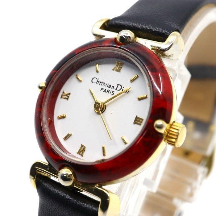 Christian Dior - Classic Round Watch with Red Marble Effect, Sieraden, Tassen en Uiterlijk, Horloges | Heren