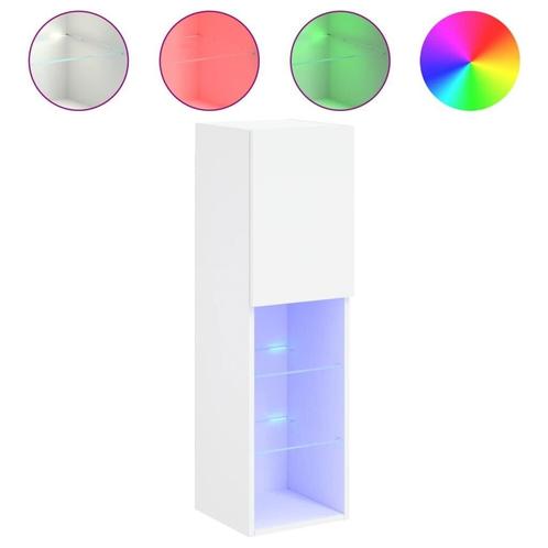 Wandmeubel TV LED Wit | Retourdeal | Ruimtebesparend, Huis en Inrichting, Kasten | Televisiemeubels, 25 tot 50 cm, Nieuw, 100 tot 150 cm