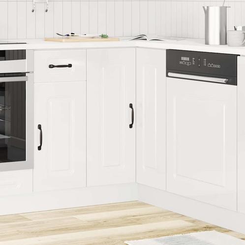 vidaXL Hoekkeukenonderkast Kalmar bewerkt hout hoogglans wit, Huis en Inrichting, Keuken | Keukenelementen, Wit, Nieuw, Verzenden