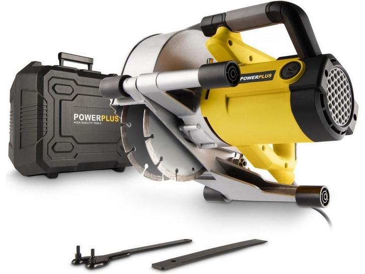 Powerplus POWX0650 - Muurfrees - 1800W - 2x Ø150mm -, Doe-het-zelf en Verbouw, Gereedschap | Overige machines, Zo goed als nieuw