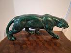 sculptuur, La panthère marchante - 18 cm - Aardewerk