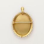 Hanger - 18 karaat Geel goud - Emaille/Parel