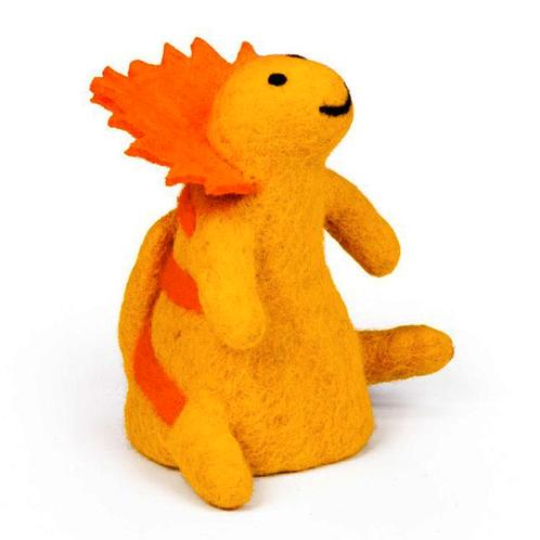 Wolvilt DinosaurusTriceratops - Kleine Handpop/Eiwarmer - Ha, Kinderen en Baby's, Kinderkamer | Inrichting en Decoratie, Nieuw