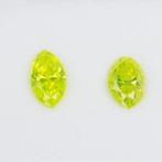Zonder Minimumprijs - 2 pcs Diamant (Kleurbehandeld) - 0.33, Nieuw