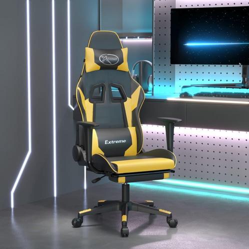 vidaXL Gamestoel met voetensteun kunstleer zwart en, Huis en Inrichting, Bureaustoelen, Nieuw, Verzenden