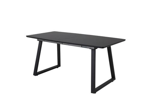 Eettafel - Romy - 160x85 cm - Zwart - Uitschifbaar - Jörn, Huis en Inrichting, Tafels | Eettafels, Nieuw, Verzenden