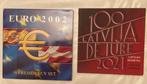 Europa, Letland. Year Set / 1 Euro 2021/2002 (2 items)