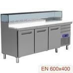 Pizza Koelwerkbank RVS | 3 Deurs | 3 Laden | 230V, Zakelijke goederen, Horeca | Keukenapparatuur, Verzenden, Nieuw in verpakking