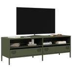 vidaXL Tv-meubel 135x39x43,5 cm koudgewalst staal olijfgroen, Minder dan 50 cm, Verzenden, Nieuw, Minder dan 100 cm