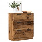vidaXL Dressoir 60x30x70 cm bewerkt hout oud houtkleurig, Huis en Inrichting, Kasten | Dressoirs, Verzenden, Nieuw, 50 tot 100 cm