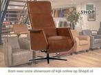 Leren relaxfauteuil Mojo elektrisch - Granada Savannah, Nieuw, Ophalen of Verzenden, 50 tot 75 cm, Industrieel, Modern