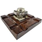 Inktpot - Hout- Eik, Kristal, Antiek en Kunst, Curiosa en Brocante