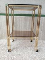 Serveerwagen - Tubulaire messing serveertrolley/roltafel met, Nieuw