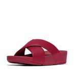 -10% FitFlop  FitFlop Lulu cross slide sandals leather  maat, Slippers, Verzenden, Nieuw, Rood