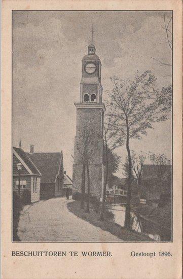 WORMER - Beschuittoren te Wormer. Gesloopt 1896, Verzamelen, Ansichtkaarten | Nederland, Verzenden