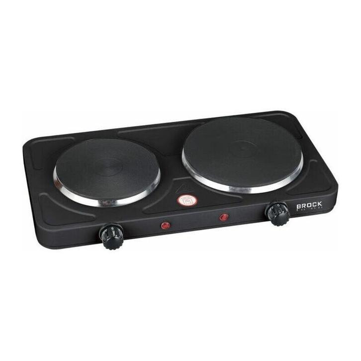 Brock Elektrische Kookplaat 2 Pits – 2500W – Compact, Witgoed en Apparatuur, Kookplaten, Ophalen of Verzenden