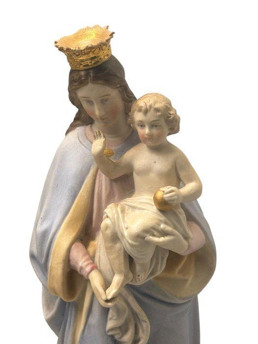 Beeld - Maria met kindje Jezus - 33 cm - Antiek - Porselein, Antiek en Kunst, Antiek | Boeken en Bijbels