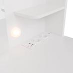 Kaptafel / Schminktafel Malia - Incl. Spiegel en LED - Wit, Huis en Inrichting, Tafels | Kaptafels, Verzenden, Nieuw
