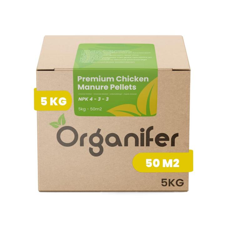 Kippenmestkorrels (5 Kg voor 50 m2), Tuin en Terras, Aarde en Mest, Mest, Verzenden