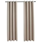 Beige Verduisterende Gordijnen 140x245 - Tweedekansje voo..., 100 tot 150 cm, 200 cm of meer, Beige, Nieuw