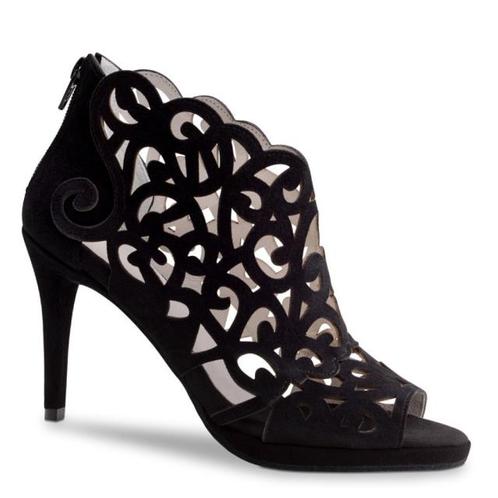 830-80 Fleur zwarte suede dansschoenen voor Dames met openge, Sport en Fitness, Ballet, Verzenden