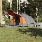 vidaXL Tunneltent 8-persoons waterdicht grijs en oranje, Caravans en Kamperen, Verzenden, Nieuw, Tot en met 2