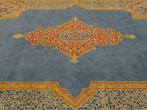 Perzisch tapijt- Kirman - 400x273 cm-Handgeknoopt vloerkleed, Huis en Inrichting, Stoffering | Tapijten en Kleden, Blauw, 200 cm of meer