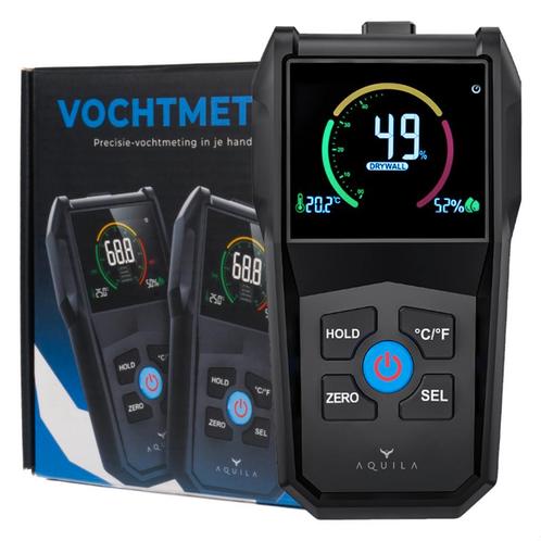 Aquila Pinloze Vochtmeter Hout en Muren – Zonder Pinnen, Doe-het-zelf en Verbouw, Meetapparatuur, Nieuw, Multimeter, Verzenden