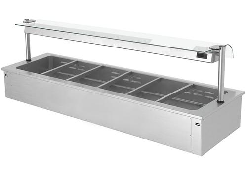 GGM Gastro | Bain-marie inbouw - 2,1m - 6x GN 1/1 - met |, Zakelijke goederen, Horeca | Meubilair en Inrichting, Nieuw in verpakking
