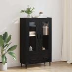 vidaXL Highboard met lade Zwart Eiken 69,5 x 31 x 115 cm, Huis en Inrichting, Kasten | Buffetkasten, Minder dan 50 cm, Verzenden