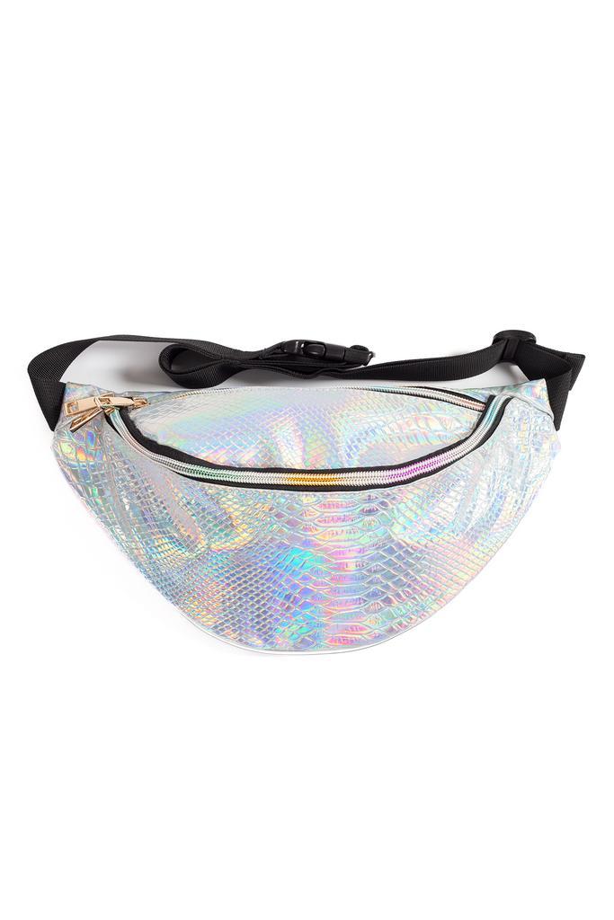 Grote Holografische Zilver Heuptas Breed Slang Fanny Pack Tw, Sieraden, Tassen en Uiterlijk, Tassen | Damestassen, Overige typen