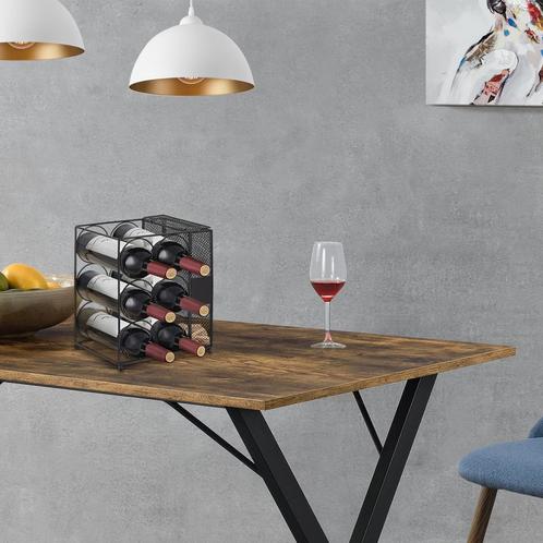 [en.casa] Wijnrek Drangedal metaal voor 6 flessen 33,5x29x18, Huis en Inrichting, Woonaccessoires | Wijnrekken, Nieuw, Verzenden