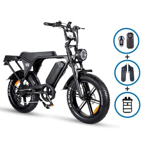 Ouxi V8 Special Zwart Hydraulische remmen, Fietsen en Brommers, Elektrische fietsen, Nieuw, 51 tot 55 cm, Overige merken, 50 km per accu of meer