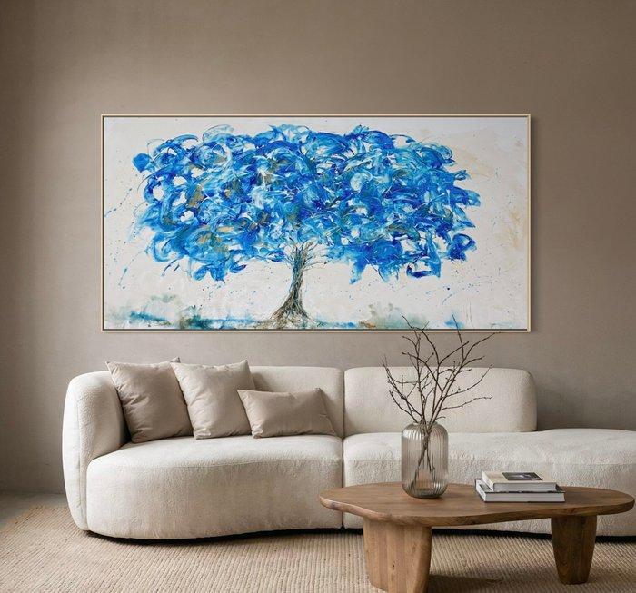 Alberto Stocco - The blue tree, Antiek en Kunst, Kunst | Schilderijen | Modern