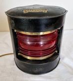 Navigation lamp - Glas, IJzer, Messing, Antiek en Kunst, Curiosa en Brocante