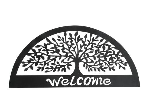 Wandbord Welcome  levensboom metaal  79X37CM