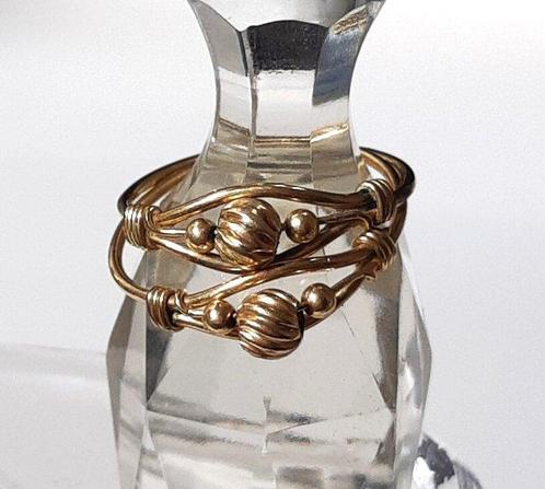 Ring - 18 karaat Geel goud - Mobiele dubbele ringen, Sieraden, Tassen en Uiterlijk, Ringen