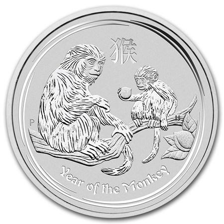 Lunar II - Year of the Monkey - 2 oz 2016 (34.368 oplage), Postzegels en Munten, Munten | Oceanië, Losse munt, Zilver, Verzenden
