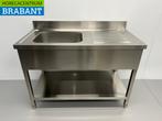 RVS Spoeltafel spoelbak 120 x 60 cm Horeca, Ophalen of Verzenden, Nieuw in verpakking