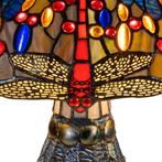 Tiffany tafellamp met verlichte voet – libellemotief – Ø 45, Huis en Inrichting, Verzenden, Nieuw