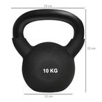 TRUUSK Kettlebell 10 KG Gietijzer Met Neopreen Coating, Vloe, Verzenden, Nieuw