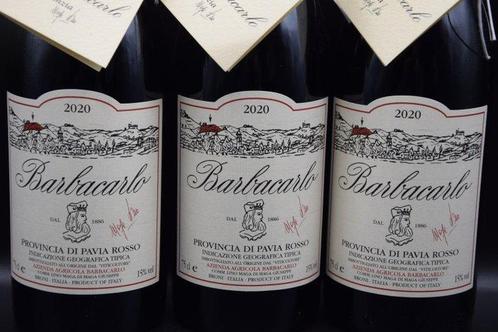 2020 Barbacarlo - Provincie Pavia - 3 Flessen (0.75 liter), Verzamelen, Wijnen