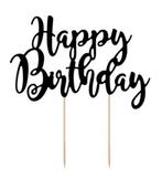 Acryl taart topper Happy Birthday Hart of Ster goud, Hobby en Vrije tijd, Taarten en Cupcakes maken, Verzenden, Nieuw, Taarten