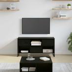 vidaXL TV-kast met lade Zwart Eiken 100 x 36 x 49,5 cm, Minder dan 50 cm, Verzenden, Nieuw, Minder dan 100 cm